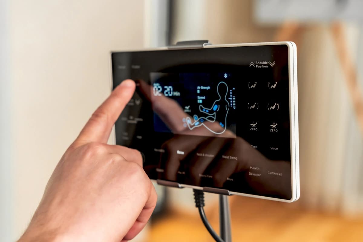 Tablette de control pour une personnalisation du massage