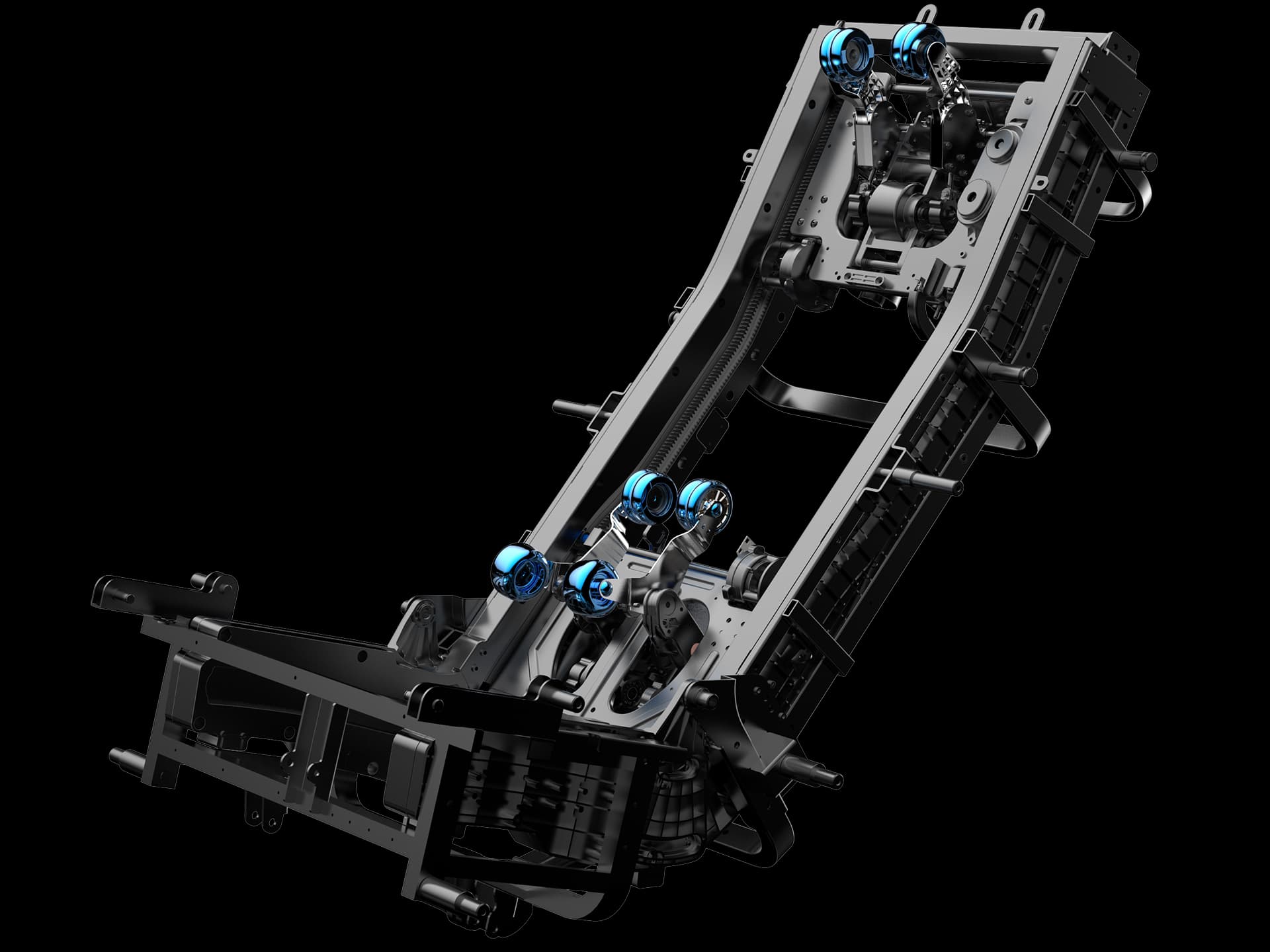 Double système robotique intelligent sur un rail SL de 164 degrés, d’une longueur de 137 cm