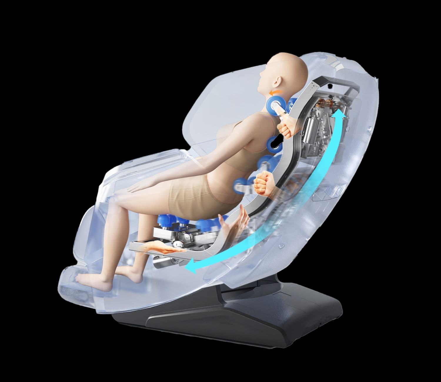 Technologie 4D avec deux systèmes de massage 