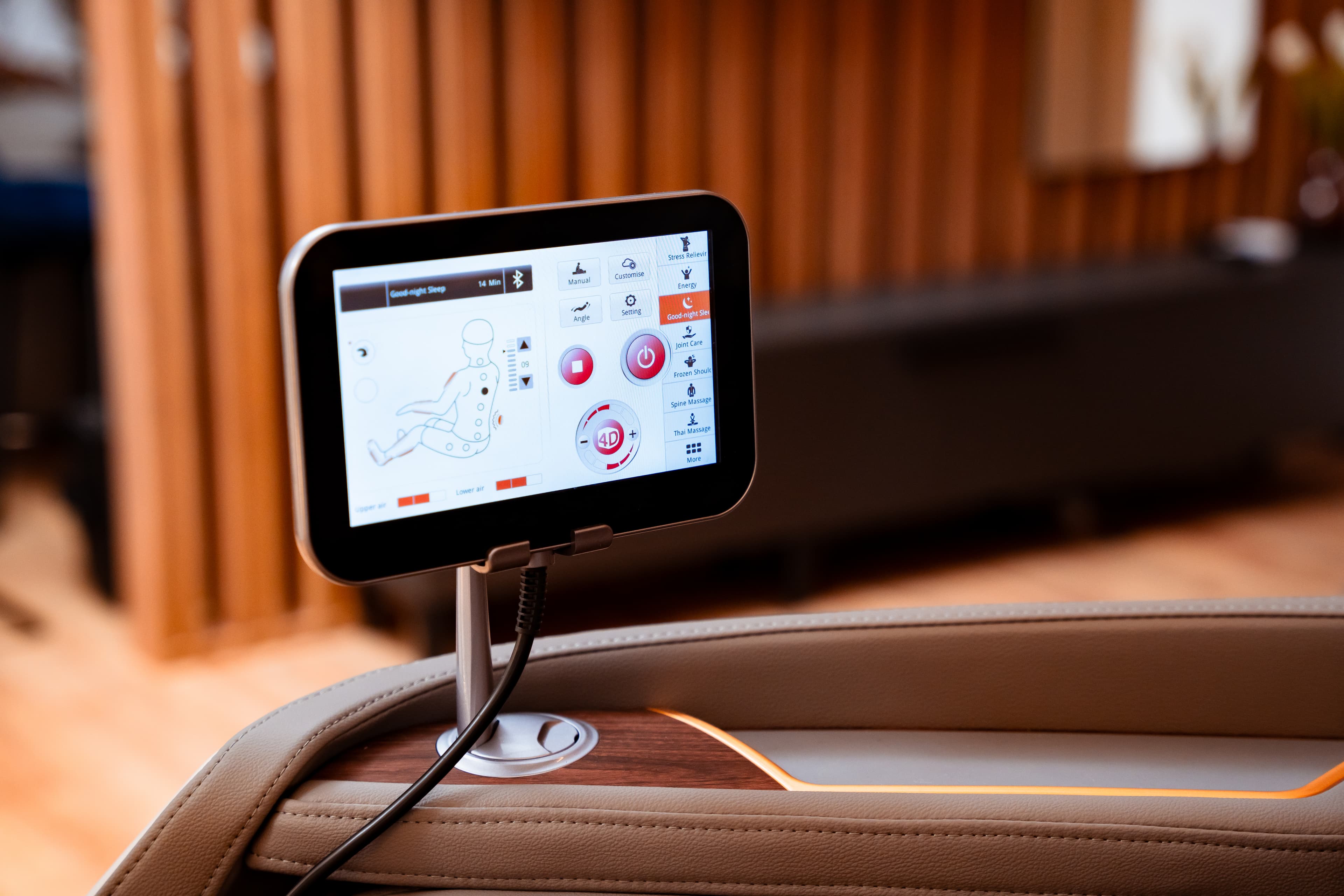 La tablette 7 pouces et les lumières d’ambiance