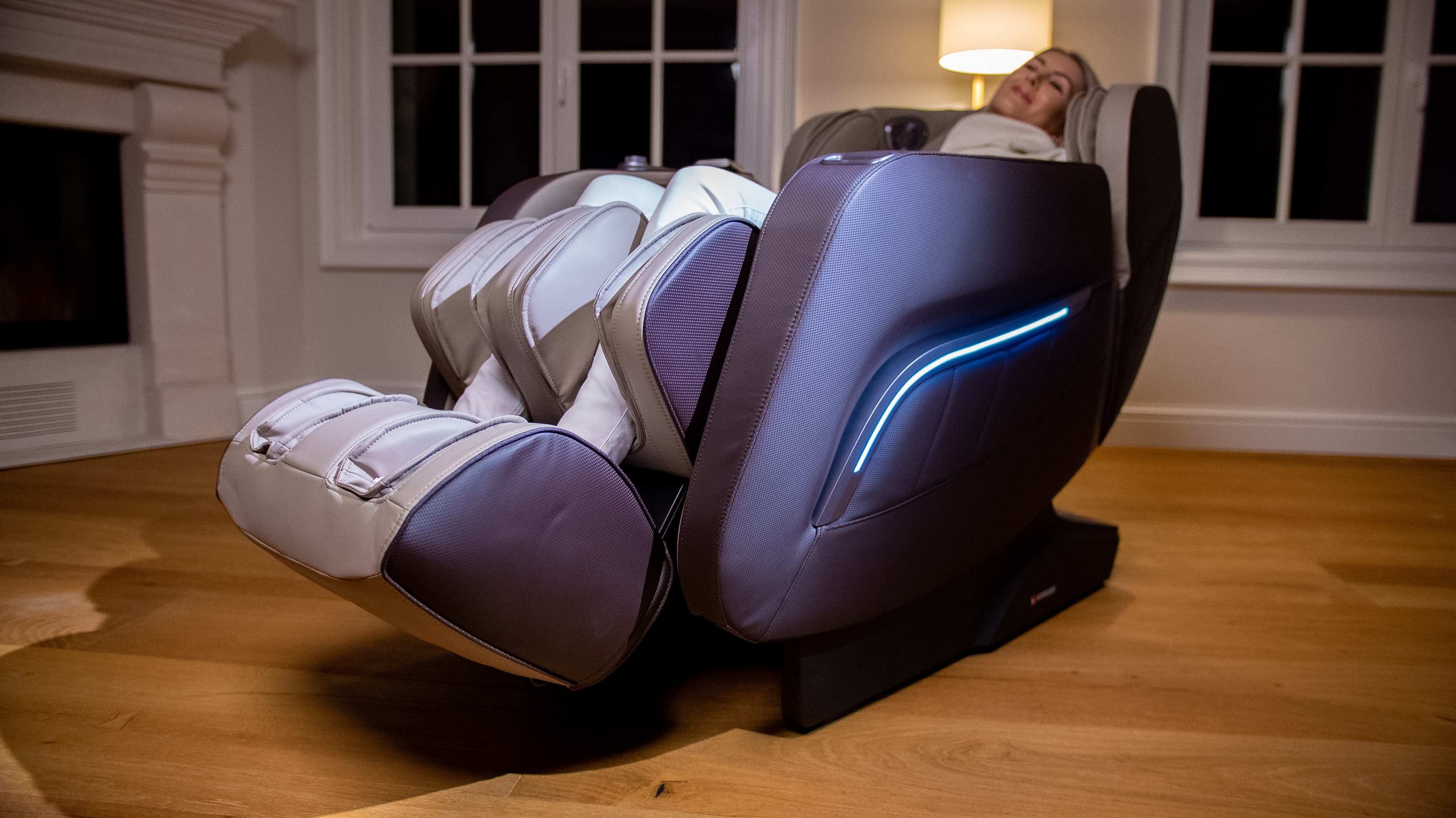 Massage aux jambes avec des coussins d’air