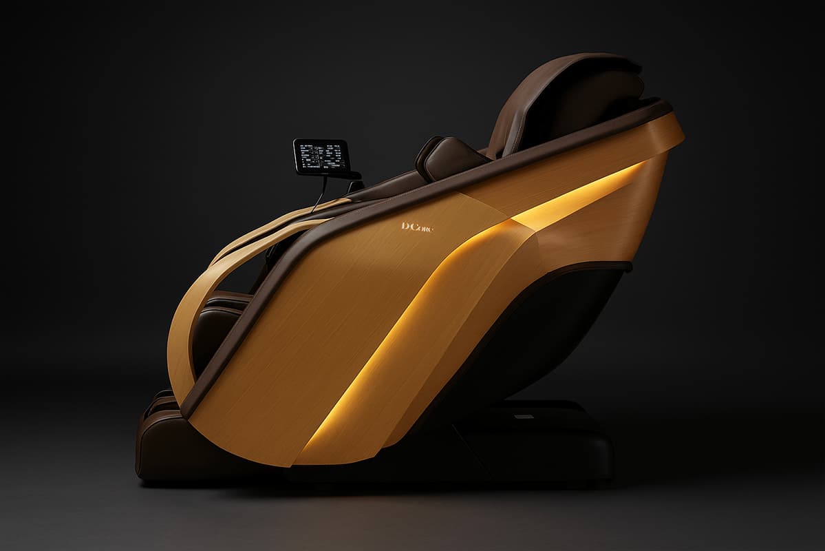 Fauteuil de massage japonais D.CORE CIRRUS II en cuir naturel