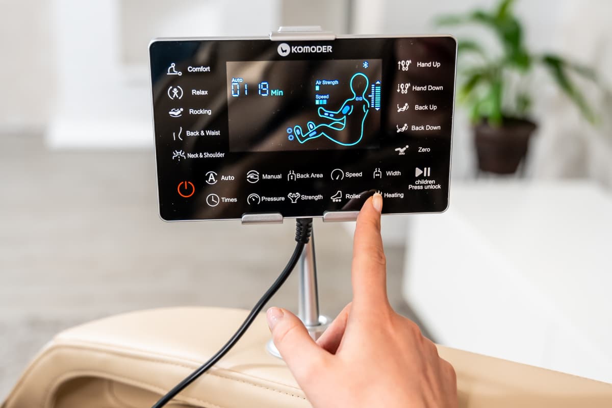 Tablette de contrôle et boutons d’accès rapide